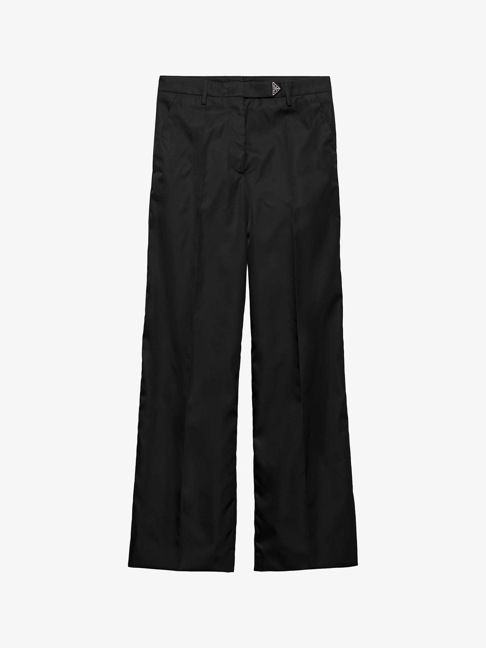 PRADA Triangle-Logo Straight-Leg Re-Nylon Trousers | endource
