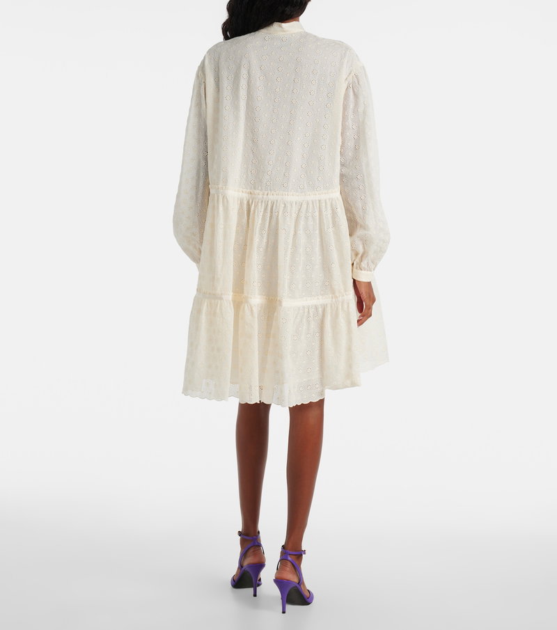 Valentino cream-colored eyelet dress, back view