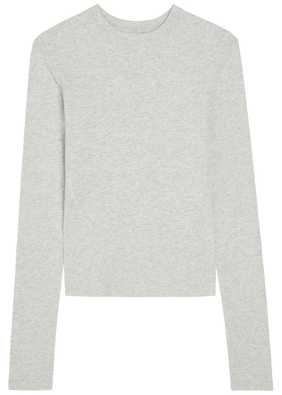 Skims Style SKIMS Long Sleeve Cotton Jersey T-Shirt | endource