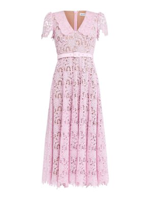 ZIMMERMANN Devi cotton-blend guipure lace midi dress
