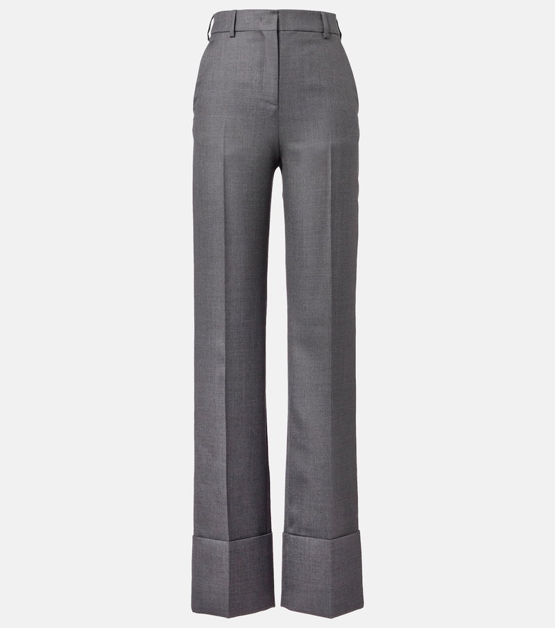 Valentino charcoal grey wide-leg trousers