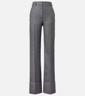 Valentino charcoal grey wide-leg trousers