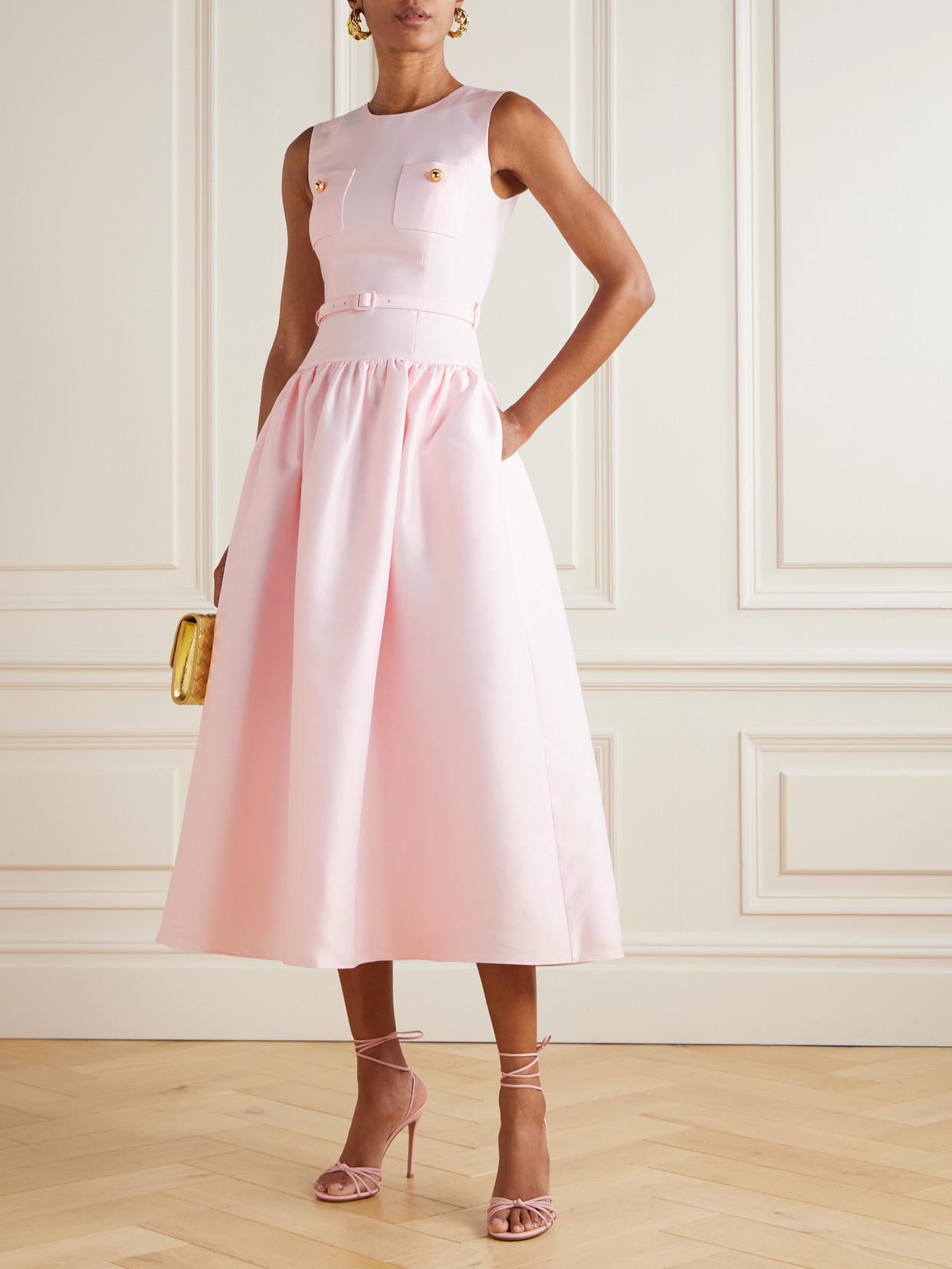 SELF-PORTRAIT Taffeta Midi Dress endource