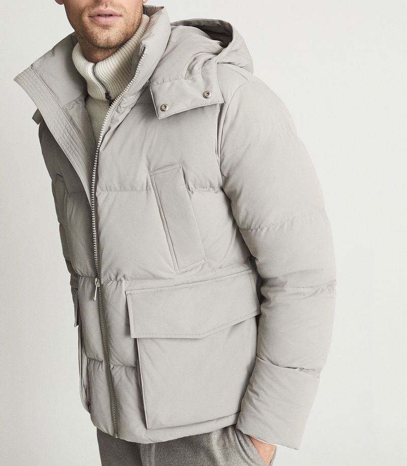 Reiss Mens Reiss Winter Jacket REISS Mens Chasey Light Quilted