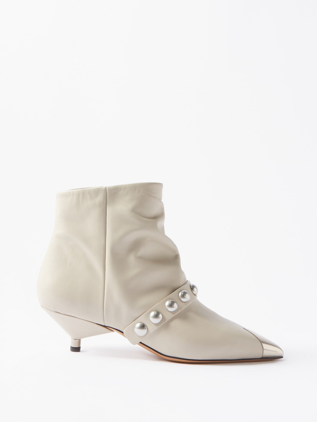 Cream 'Donatee' leather ankle boots Isabel Marant - Vitkac GB