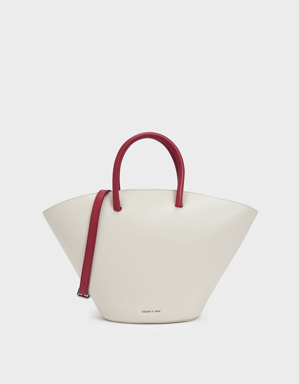 CHARLES KEITH Two-Tone Large Trapeze Tote endource