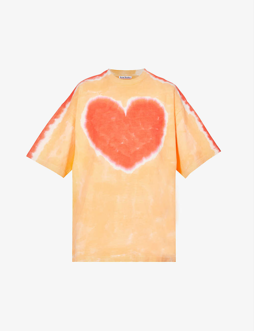 ACNE STUDIOS Edra Coeur Tie-Dye Cotton-Jersey T-Shirt in 