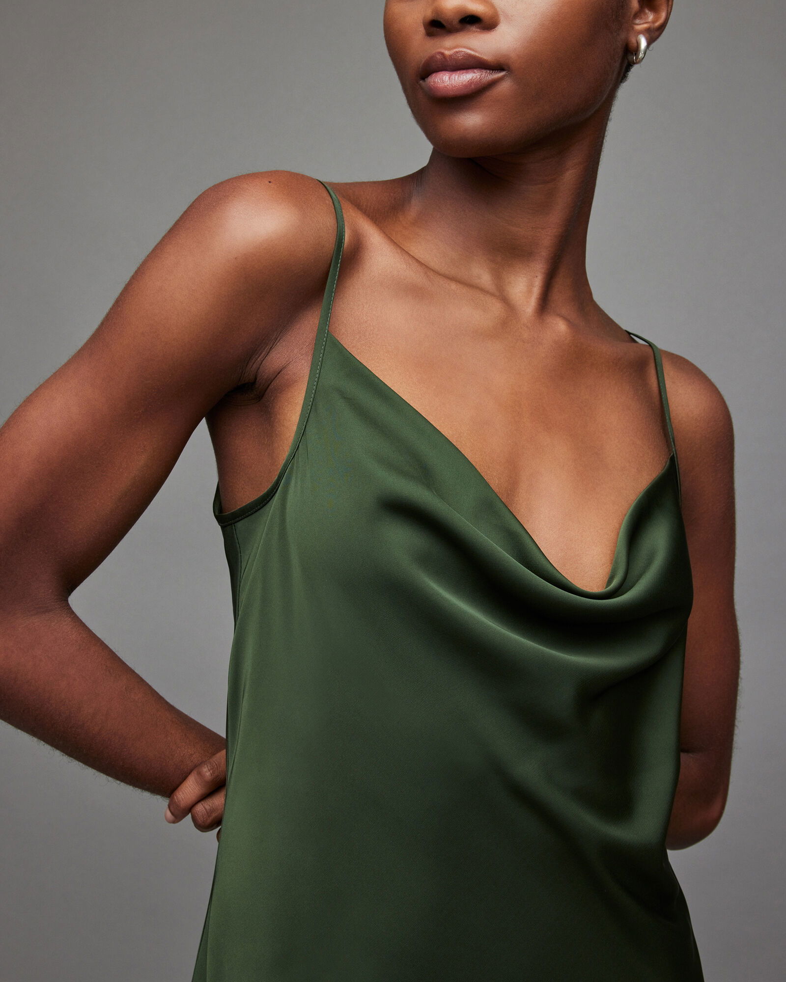 all saints hadley dress green ALLSAINTS Hadley Dress