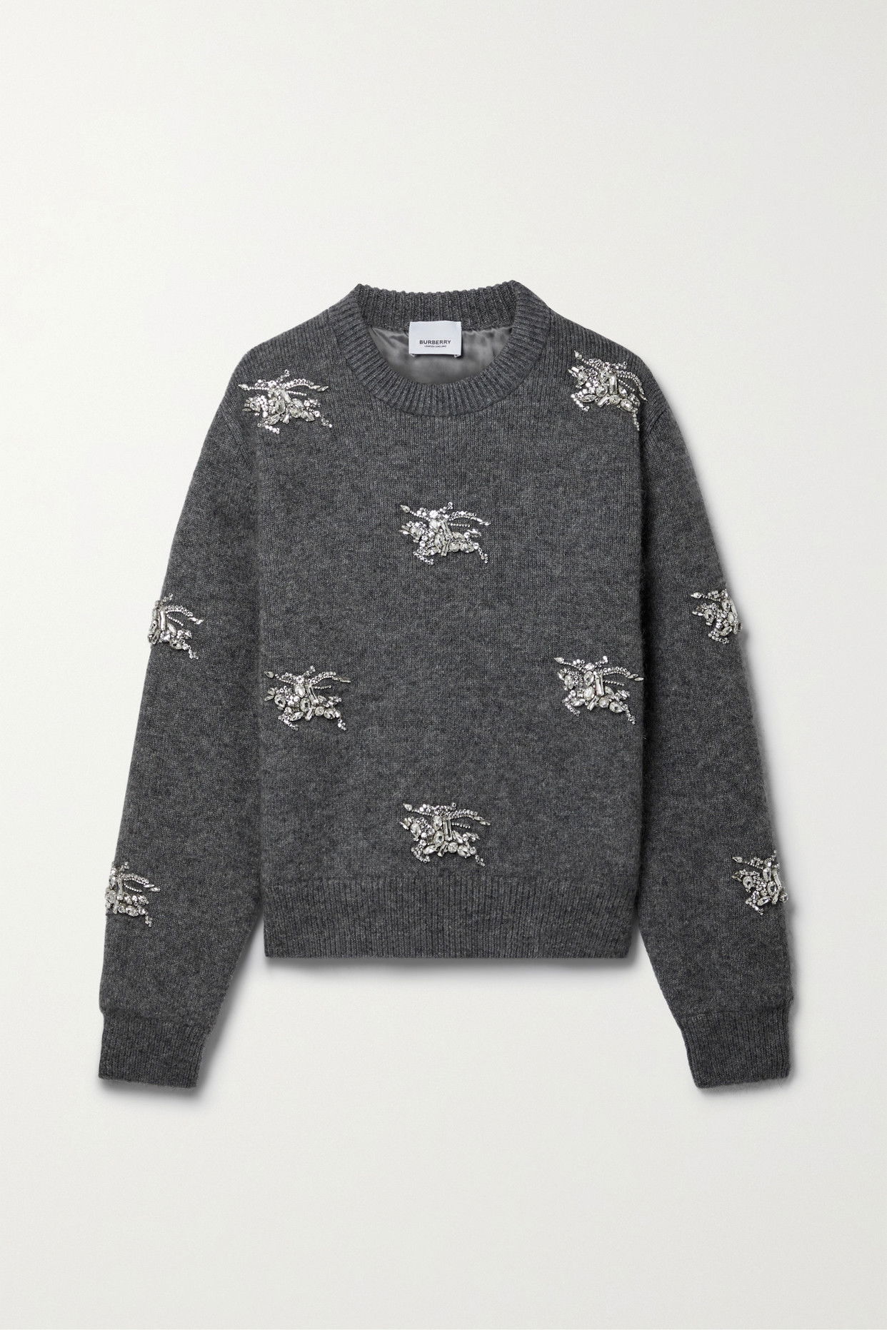 BURBERRY Crystal-Embellished Wool-Blend Sweater endource