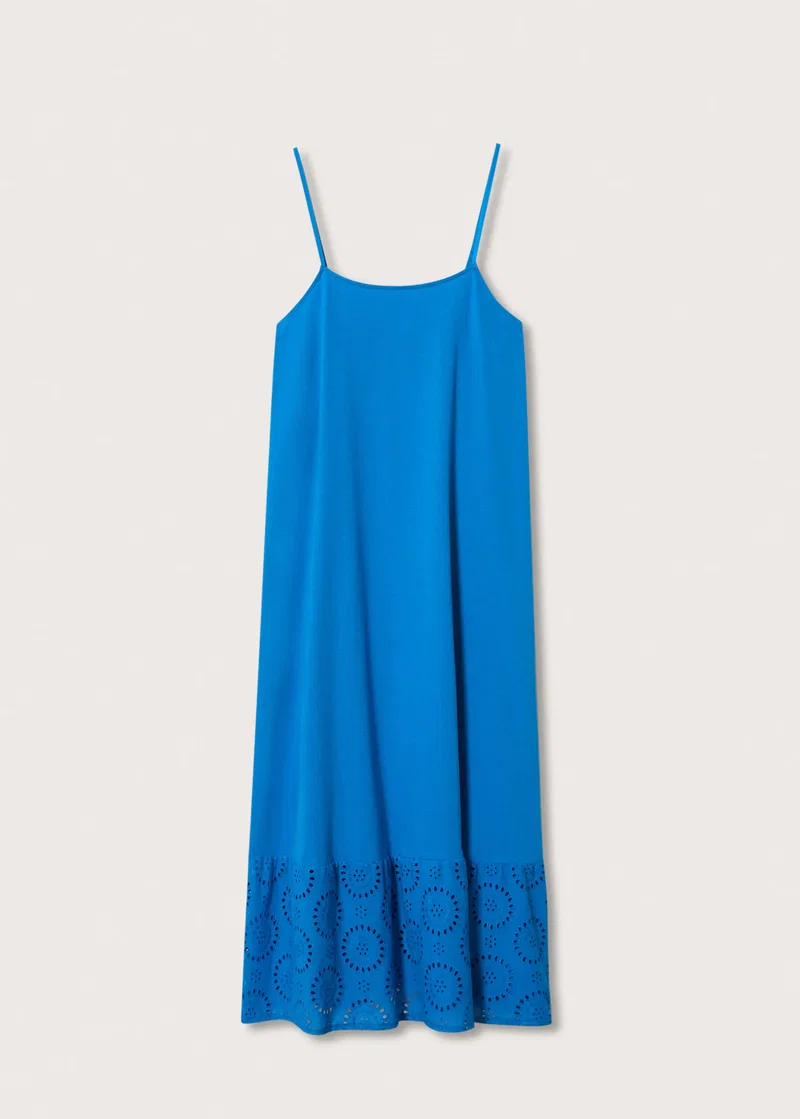 MANGO Openwork Cotton Dress | endource