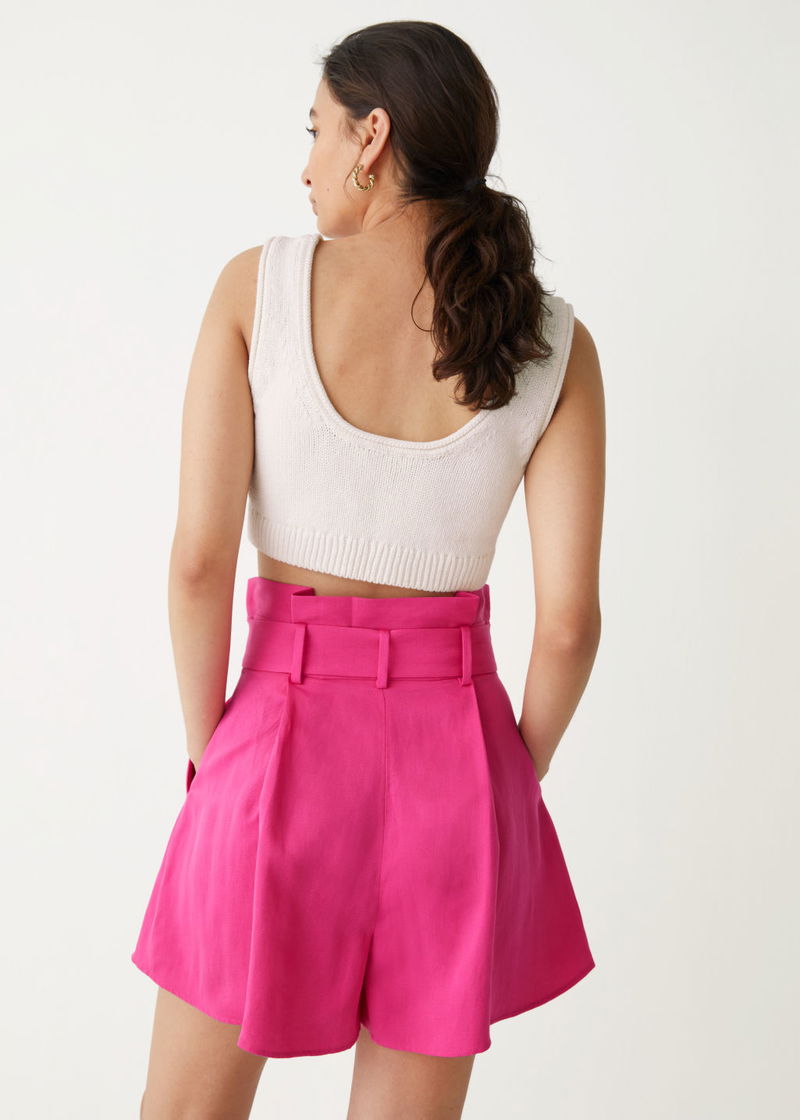 Drawstring Paperbag Waist Shorts with Pockets – Glam-ish Boutique