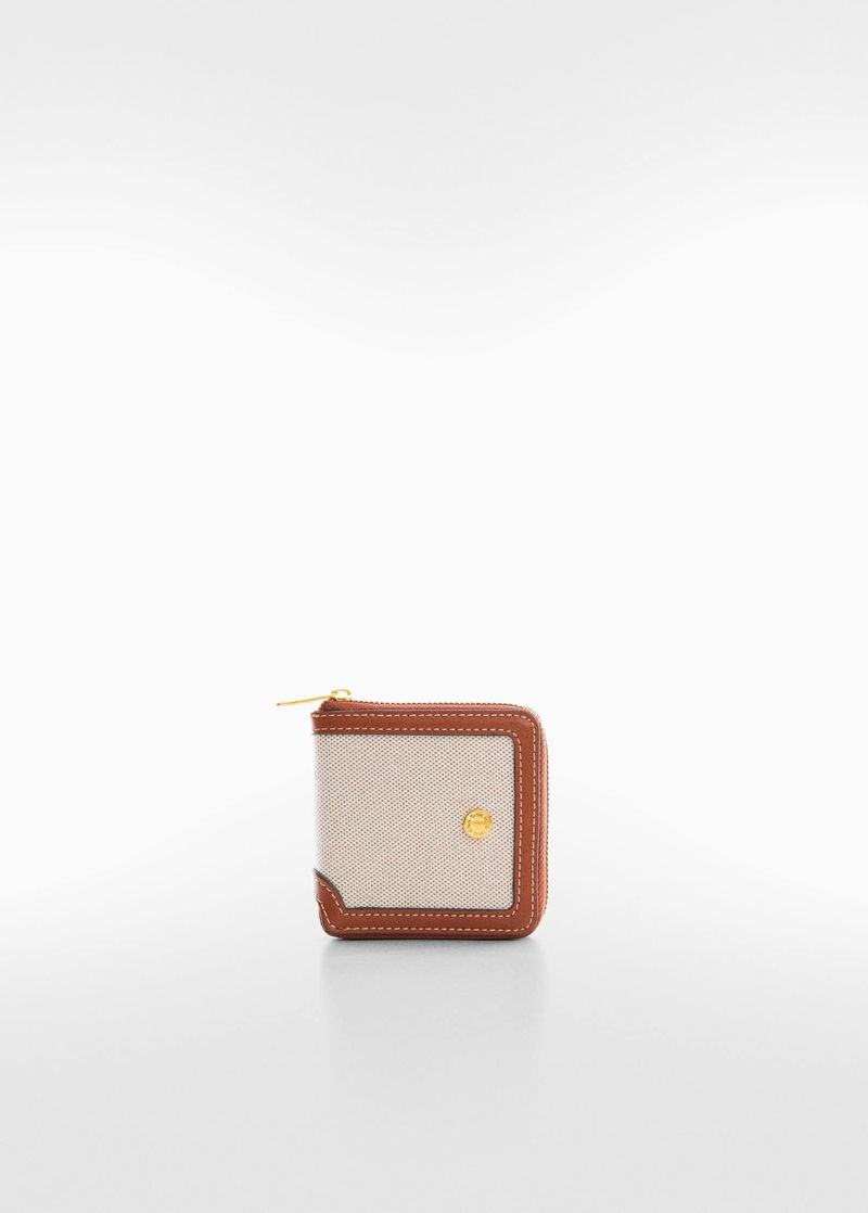 MANGO Textured Wallet in Leather | Endource 