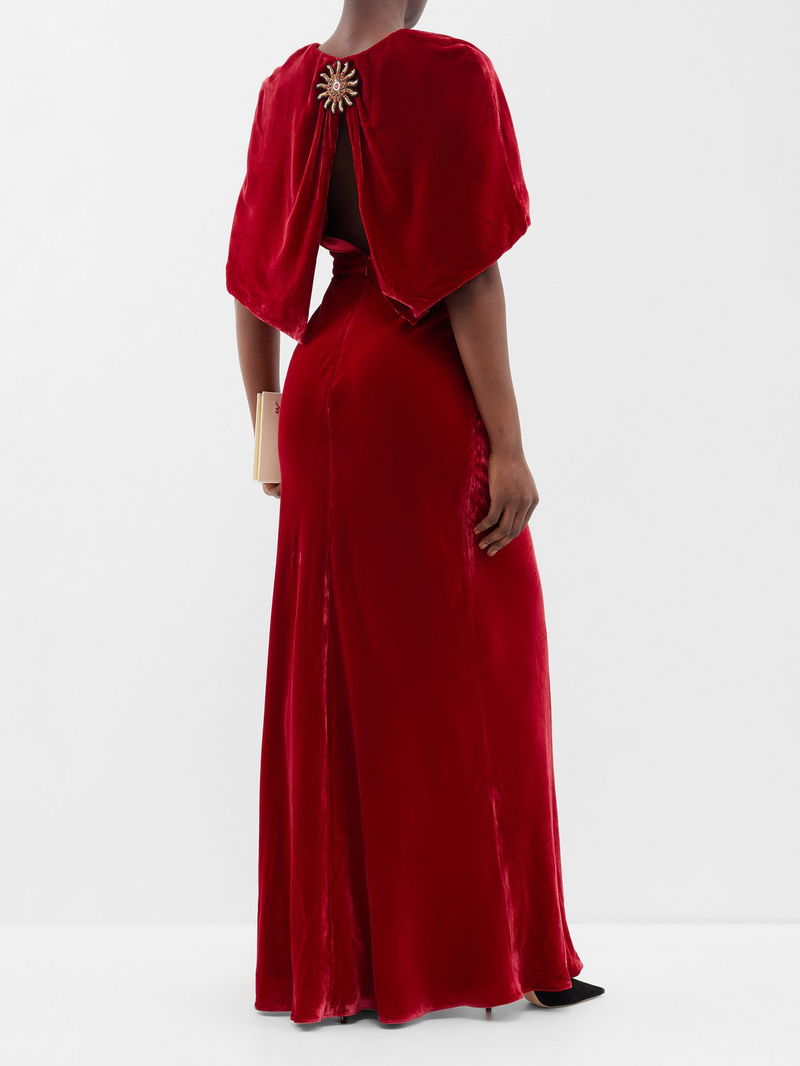 strapless open back dress Red polka dot dress - size UK 8 main image 0