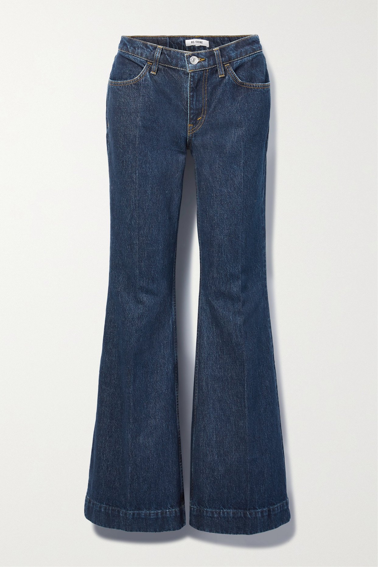 RE/DONE Re/Done 70s Low Rise Flared Jeans - Stylemyle