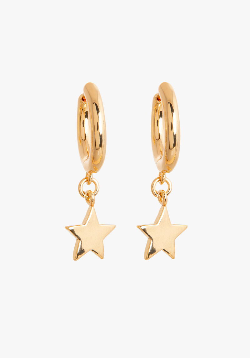 HUSH Chrysi Star Hoop Earrings in Gold | Endource