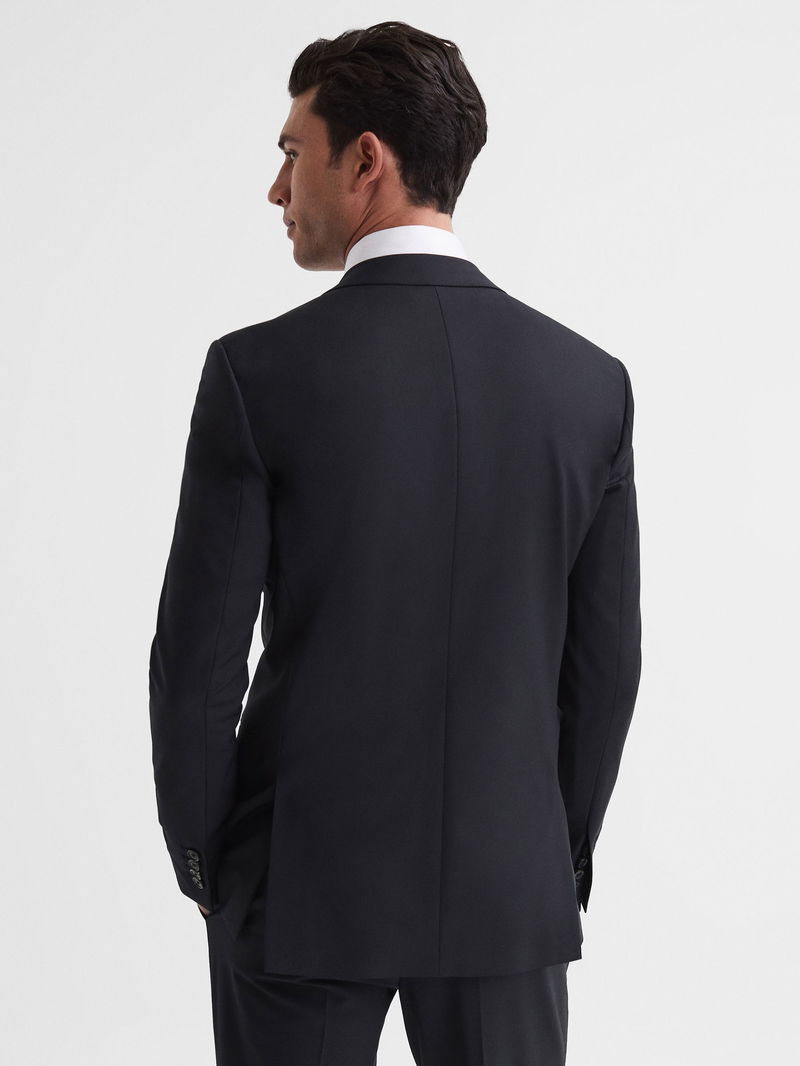 REISS Hope Modern Fit Travel Blazer in Black | Endource