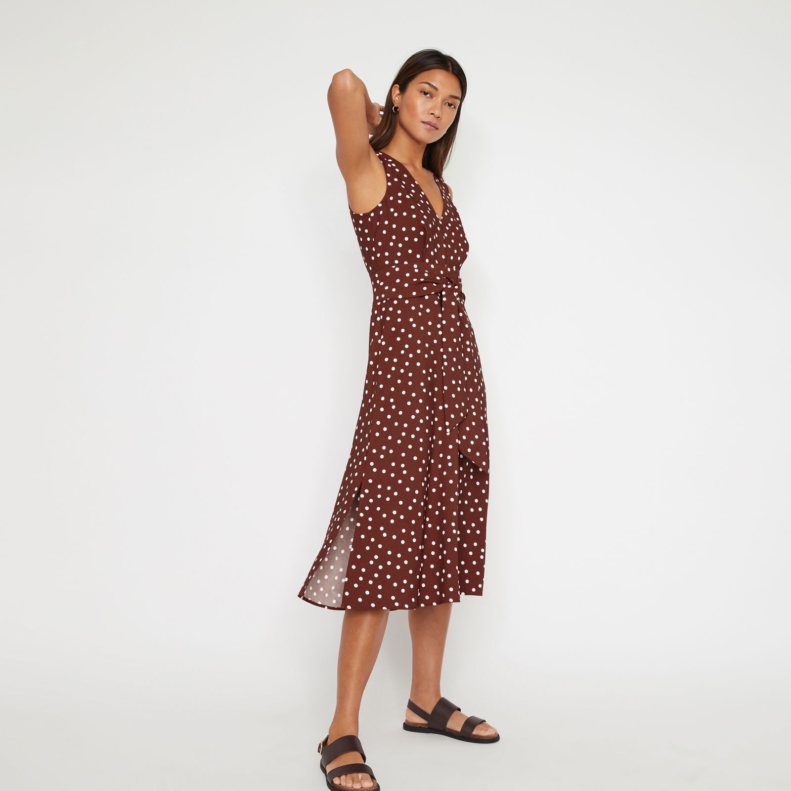 Ladies Dresses Warehouse Spot Tie Back Midi Dress WAREHOUSE Polka Dot Midi  Dress Endource