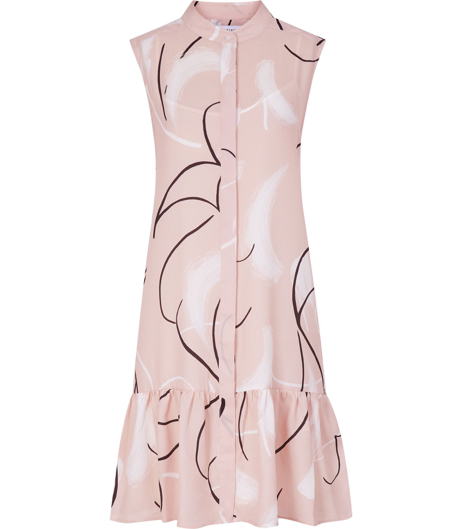 REISS Anastasia Printed Drop Waist Dress endource