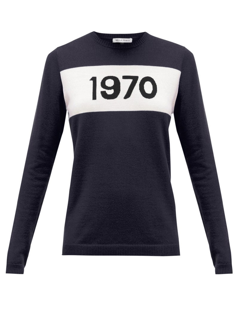 BELLA FREUD 1970-Intarsia Cashmere Sweater endource - Main Image