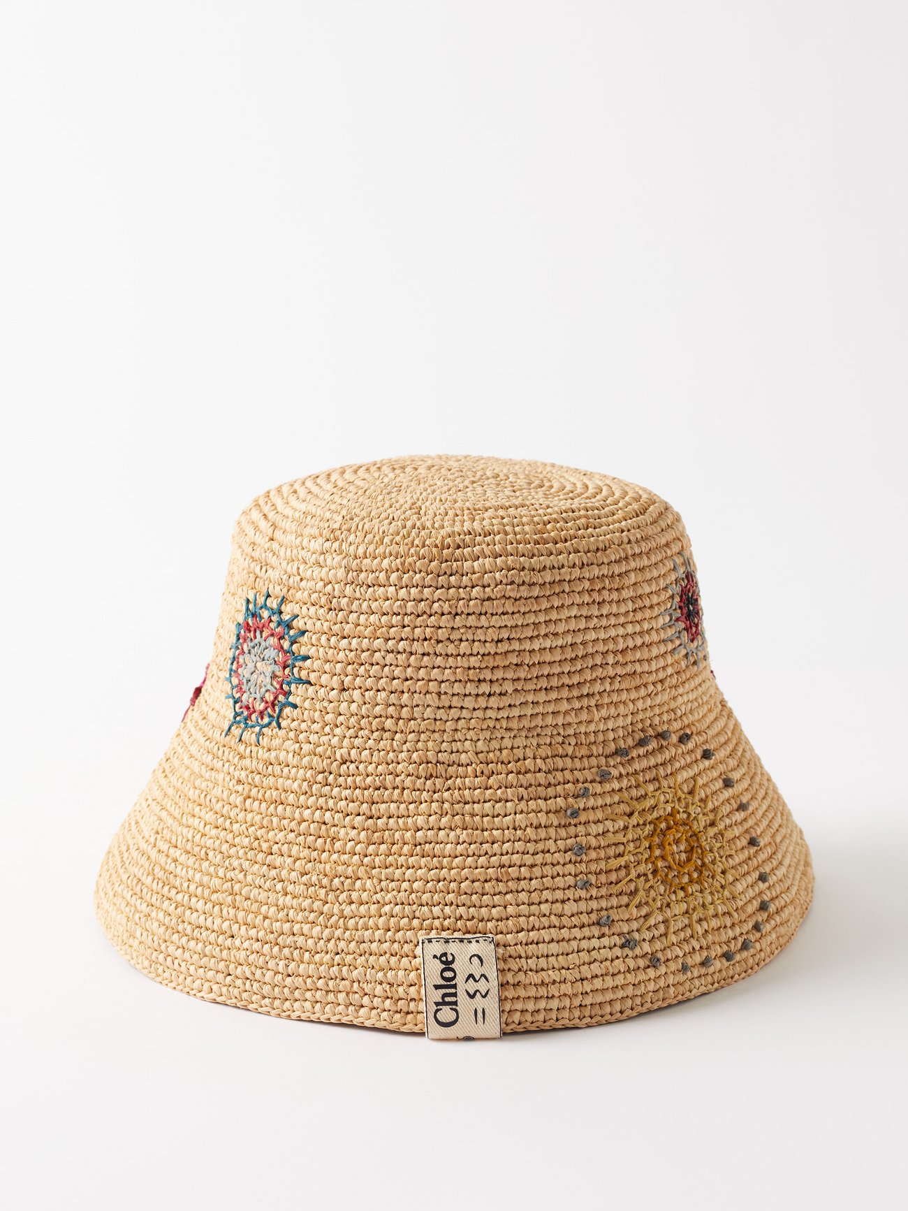 Chloé Ivory Embroidered Canvas Bucket Hat Chloe - Embroidered raffia bucket hat Chloe main image 4