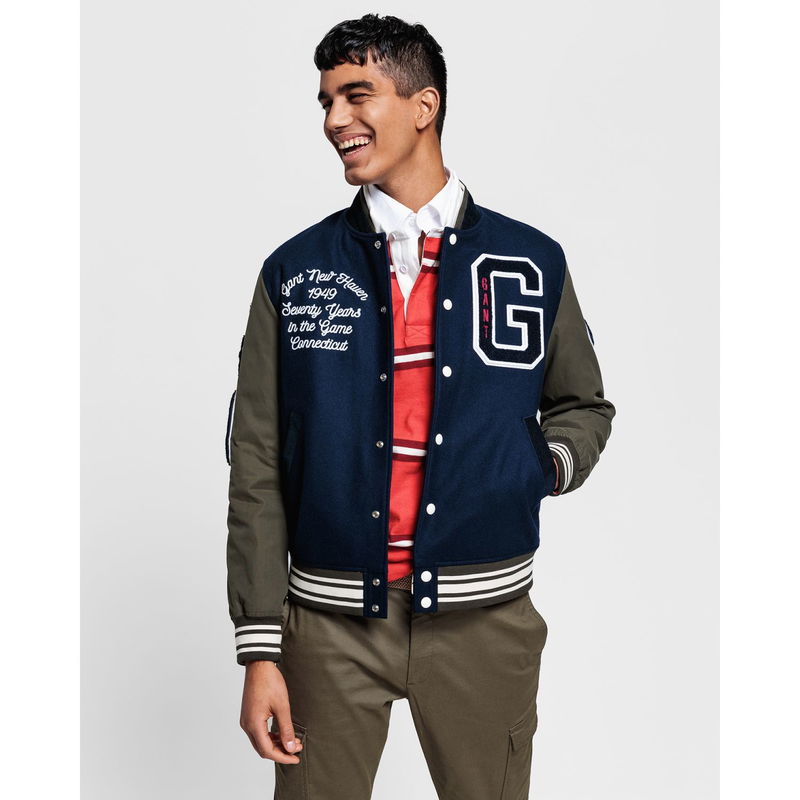 Leather GANT Varsity Jacket