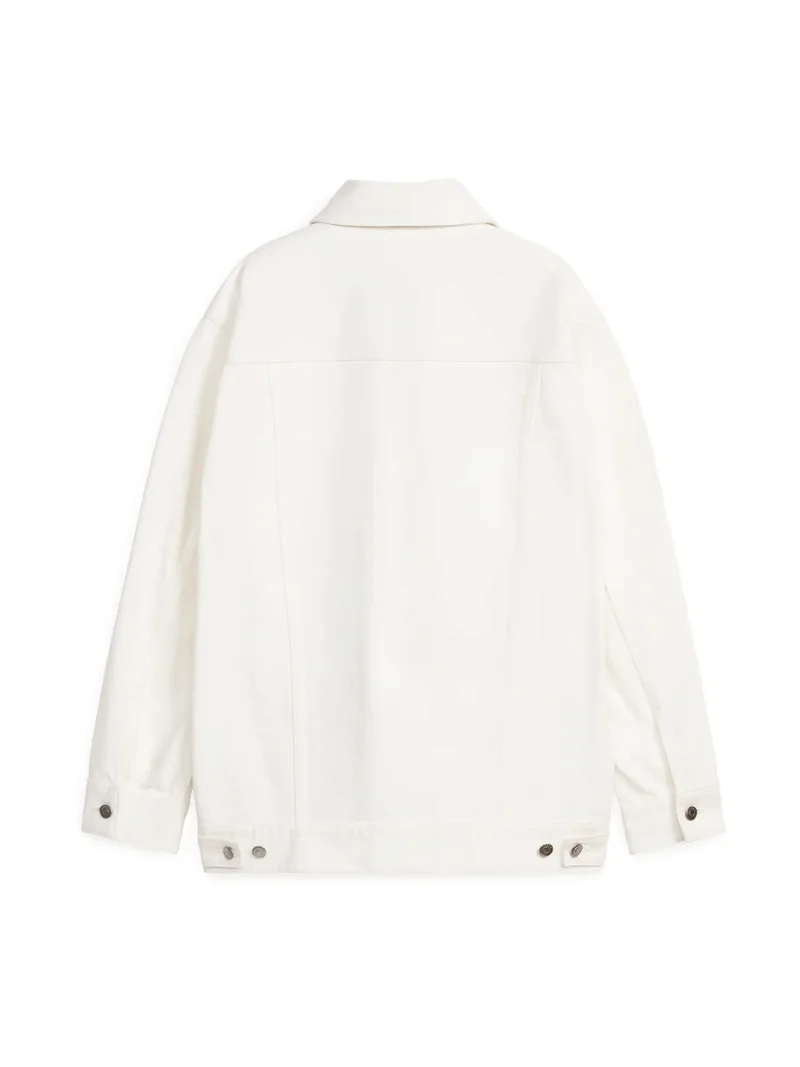 ARKET Oversized Denim Jacket in White | Endource