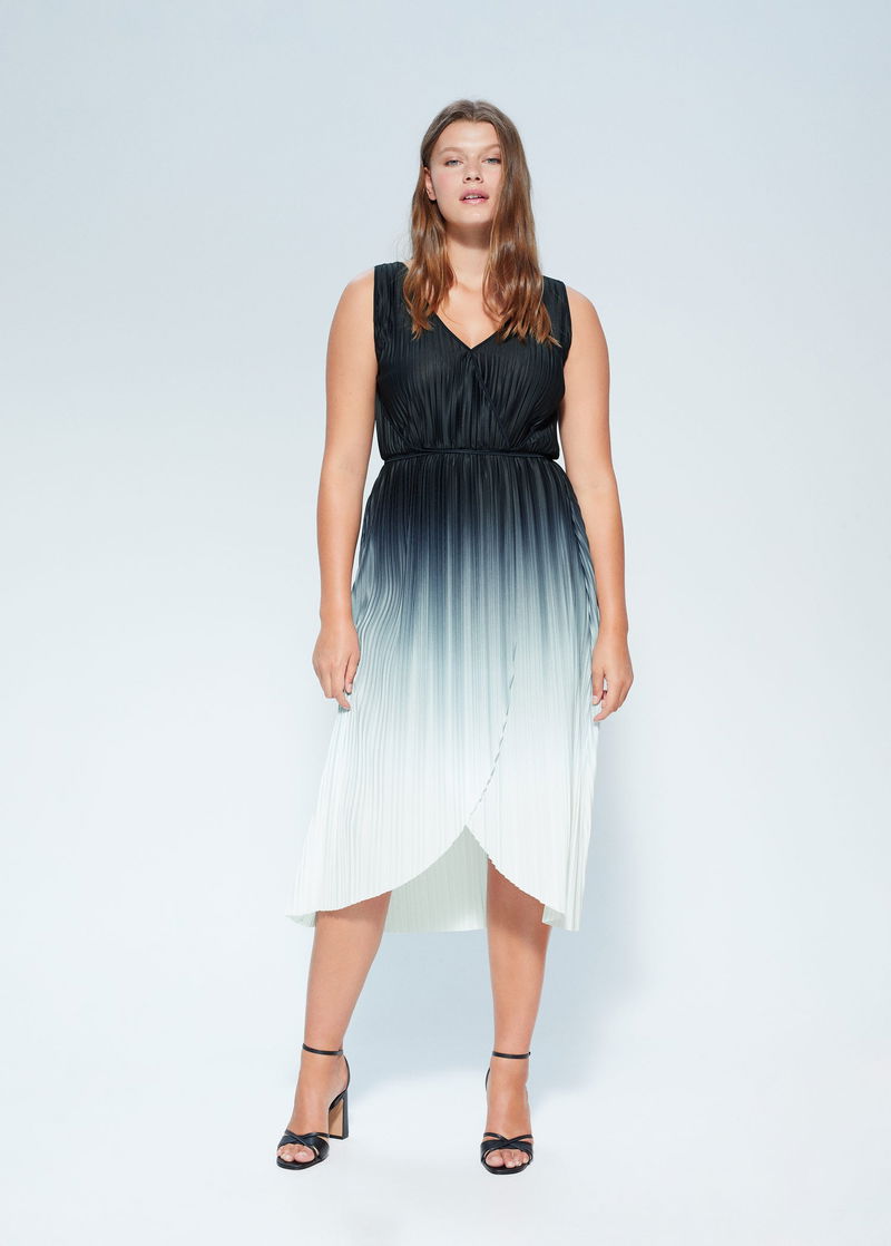mango ombre pleated dress Mango Women's Pleated Ombre Dress