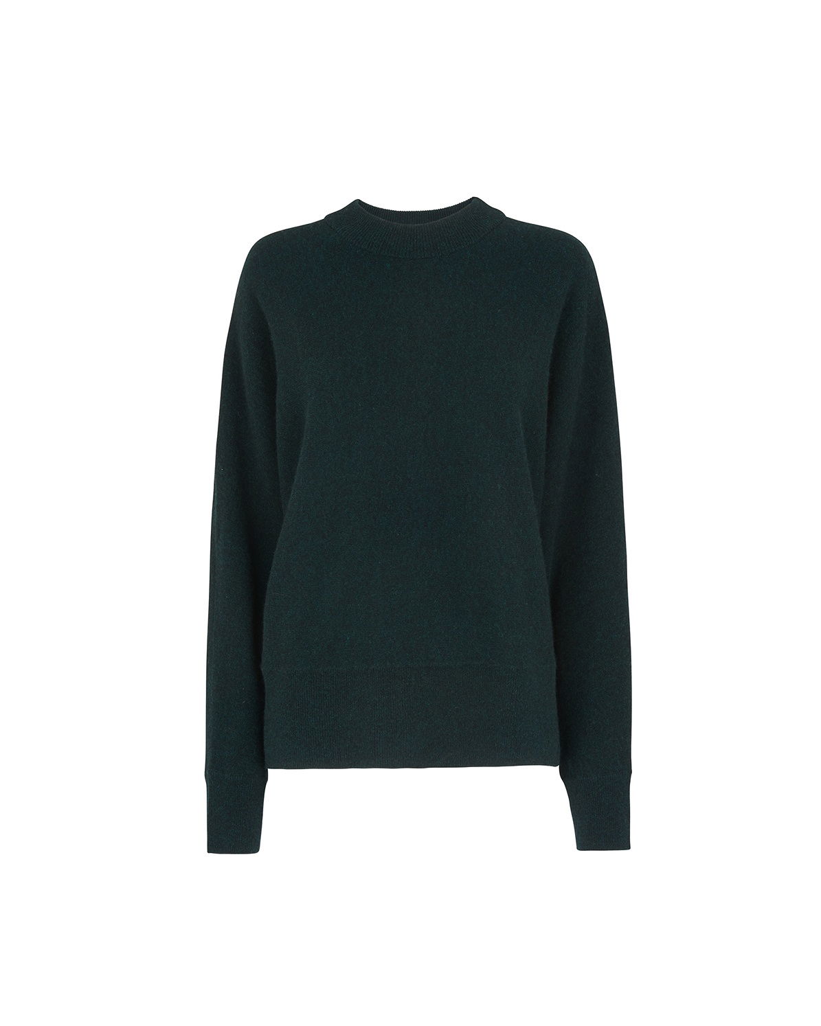 WHISTLES Dolman Cashmere Sweater in Dark Green Endource