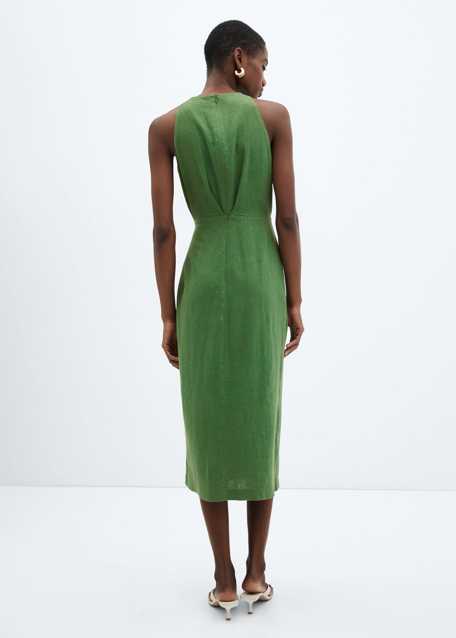 MANGO Bow Linen-Blend Dress | endource MANGO Bow Linen-Blend Dress | endource