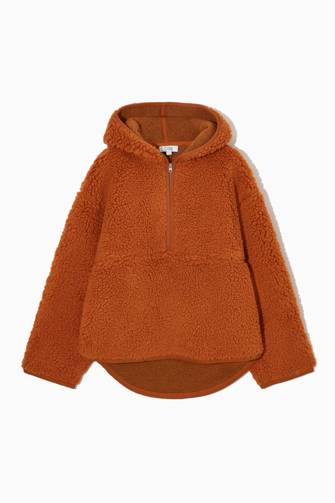 COS Teddy Hooded Sweater in DARK ORANGE | Endource