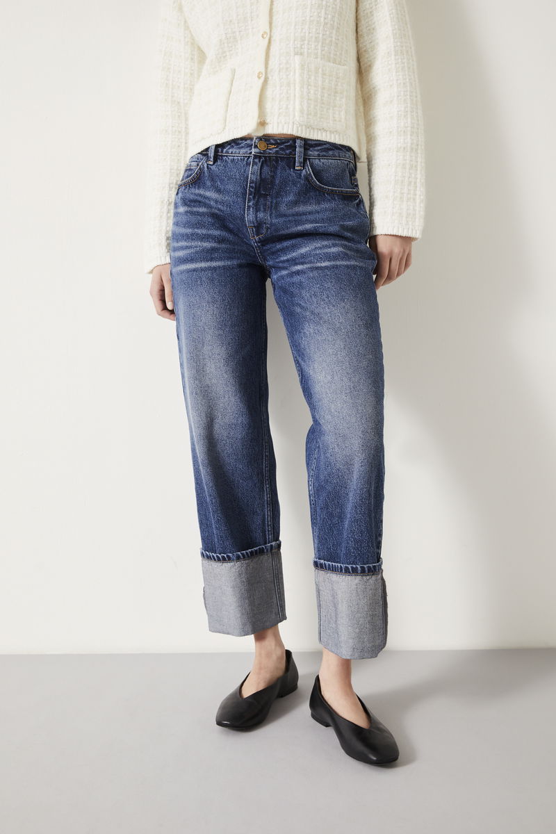 HUSH Turn Up Cuff Denim Shorts, Light Authentic Blue at John Lewis &  Partners