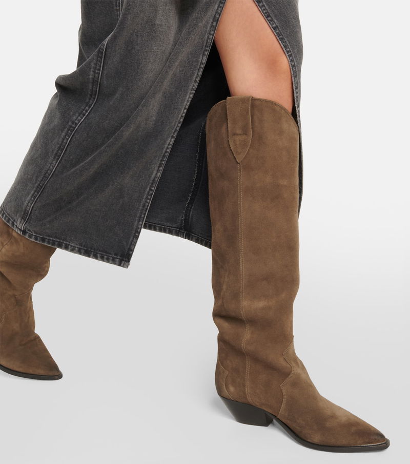 ISABEL MARANT Denvee Suede Knee-High Boots endource
