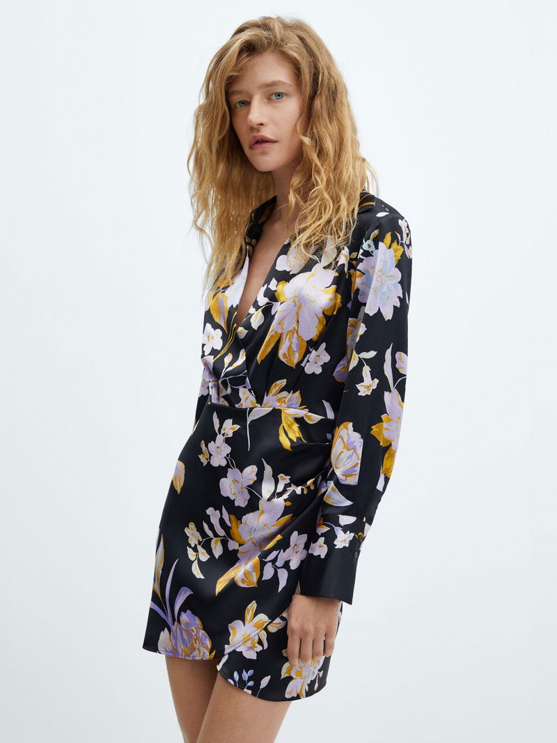 MANGO Eleni Floral Mini Dress | endource