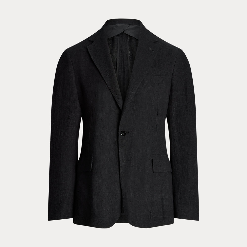 Ralph Lauren Purple Label Hadley Hand Tailored Textured Blazer In Black Endource 0214