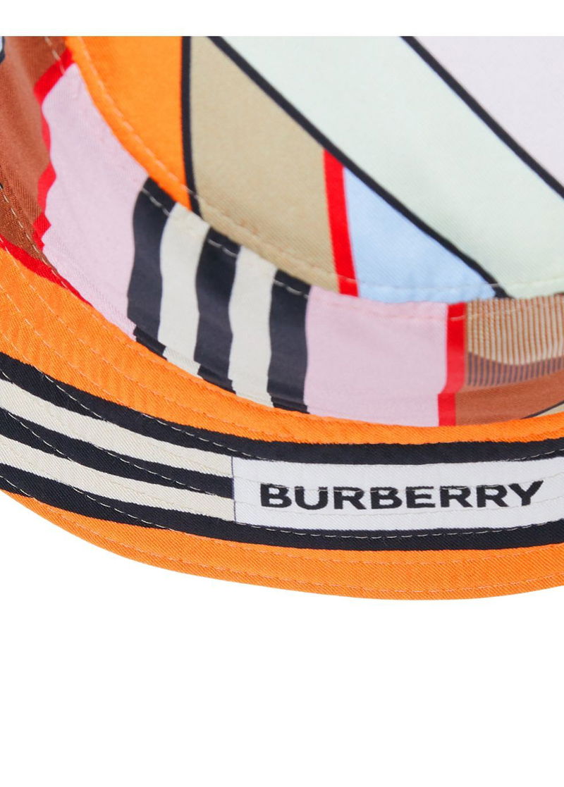 BURBERRY Montage Print Silk Bucket Hat | endource display picture 1