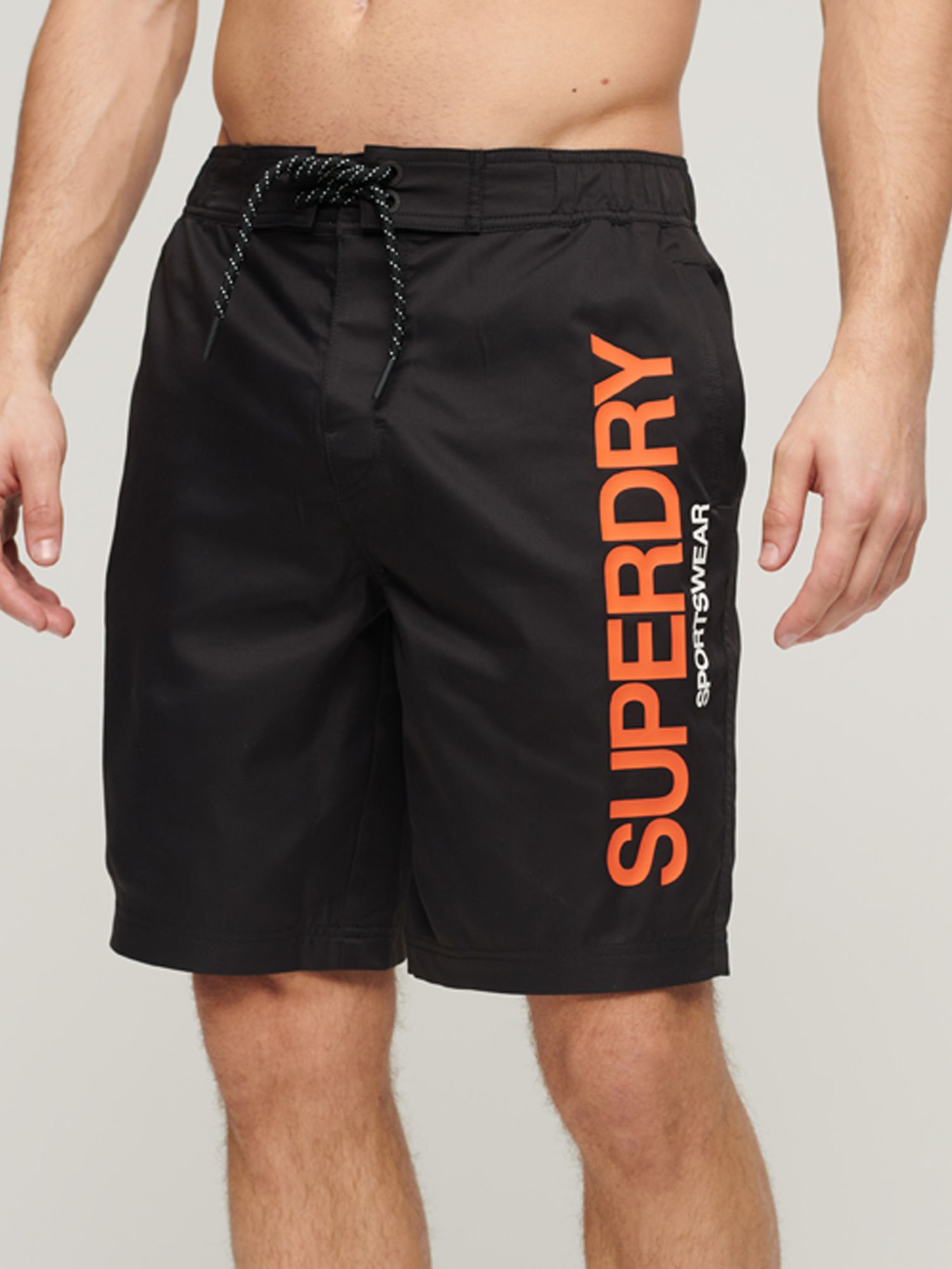 Superdry Black Swim Shorts Code Applique Swim Shorts By Superdry