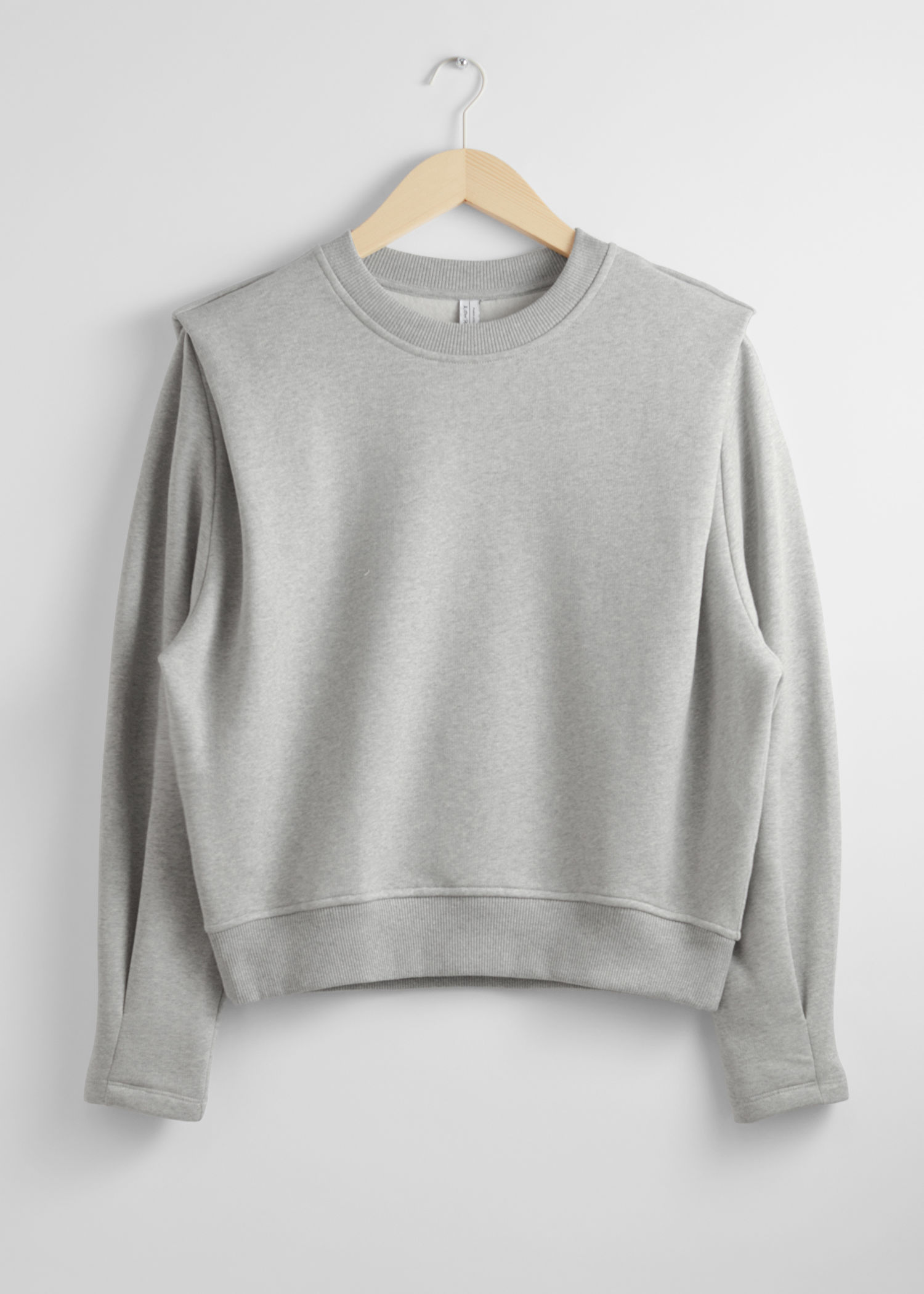 OTHER STORIES Fitted Pleated-Shoulder Sweatshirt endource