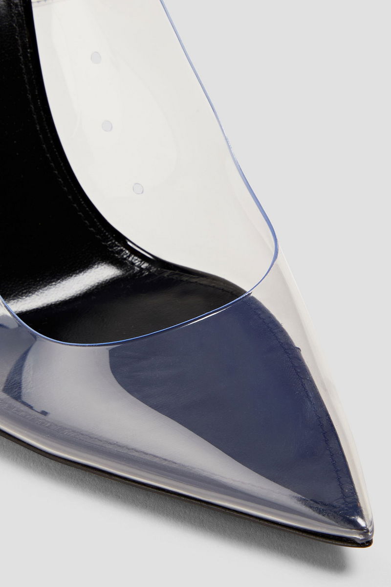 Patent Leather And PVC Mid Heel Pumps - 6cm main image 0