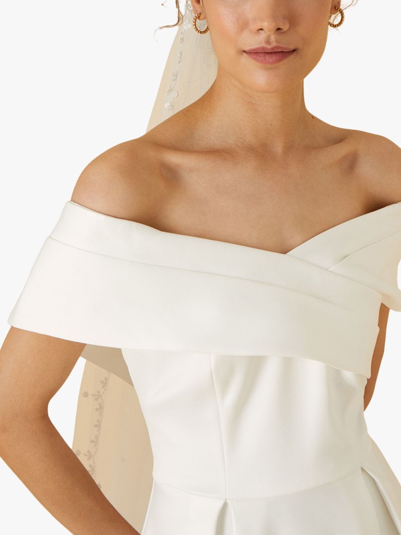 Monsoon Bardot Midi Wedding Dress | endource