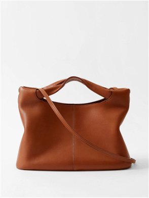 Loewe Womens Tan Hammock Brand-debossed Leather Shoulder bag - ShopStyle