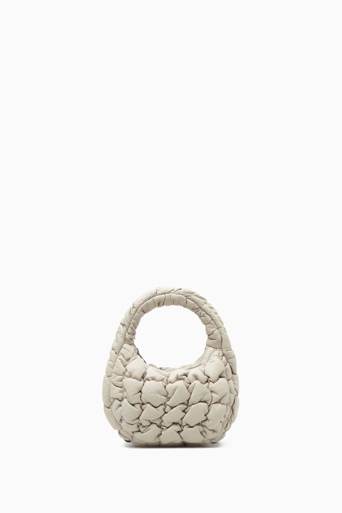 COS Quilted Micro Bag - Leather in CREAM | endource