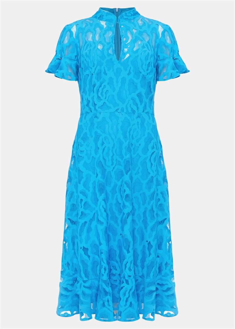 Phase Eight 's Daisy Lace Double Layer Dress in Blue