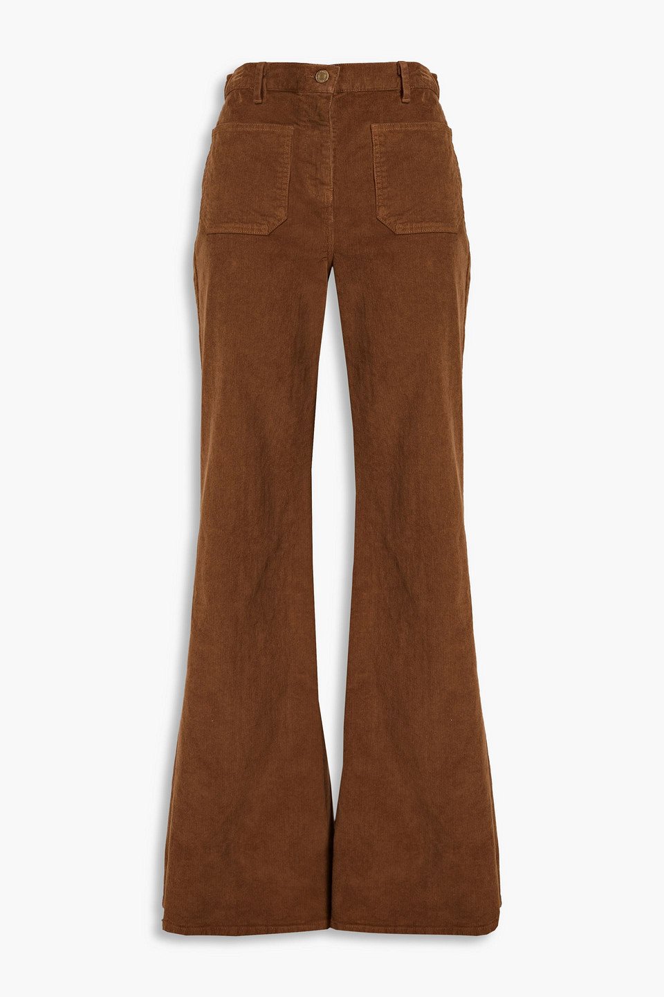 FRAME Le High Flare stretch-cotton flared pants