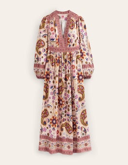 white christmas dresses Boden Women's Ellie Cotton Maxi Shirt Dress main image 0