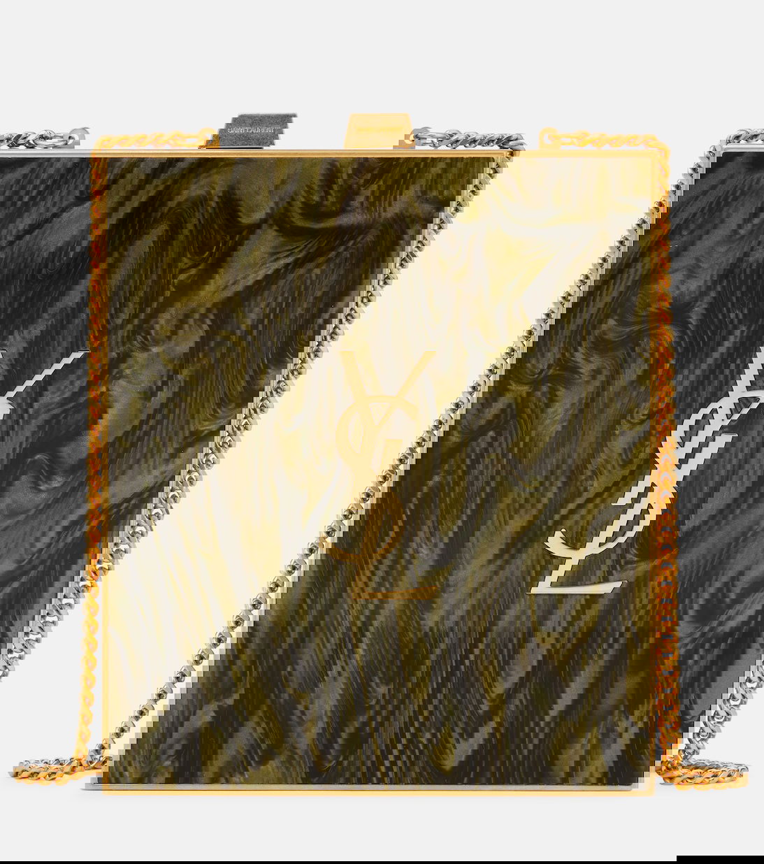 SAINT LAURENT Tuxedo Box Clutch in Multicoloured | Endource 