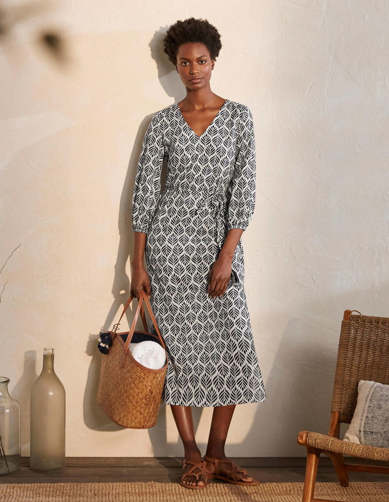 knee length dresses for ladies Wool Lyocell Sculpted Inverted Pleat Midi Dress DARIA  LINTICO