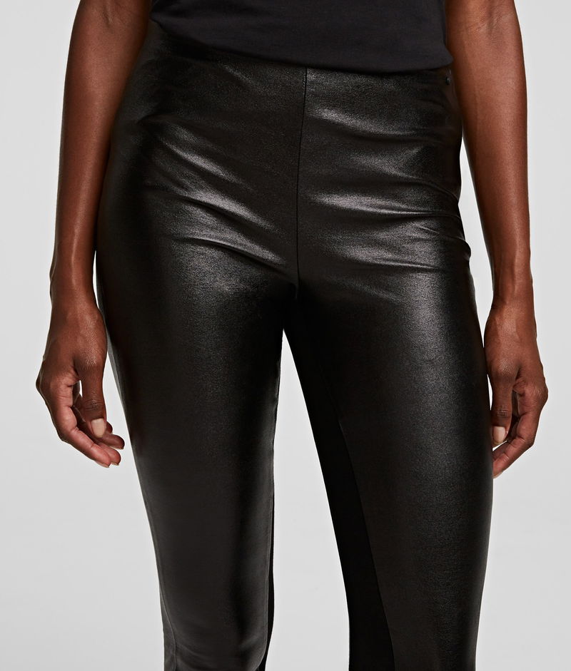 Metallic Faux Leather Leggings