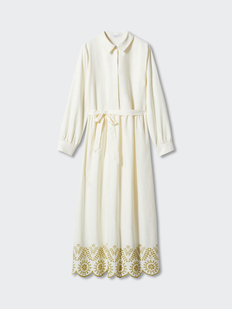 mango midi shirt dress Printed shirt dress