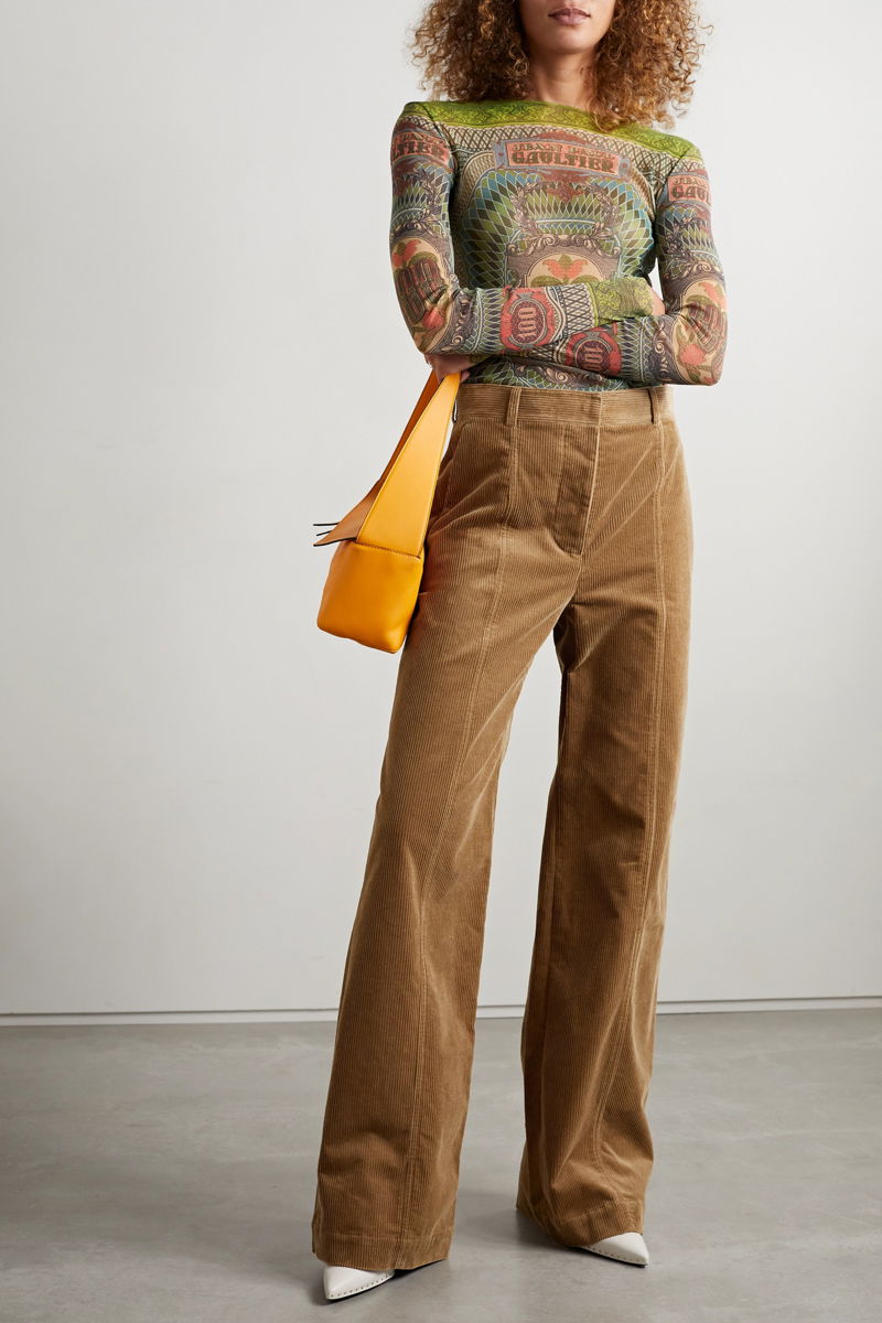 VICTORIA BECKHAM 70s cotton-corduroy wide-leg pants