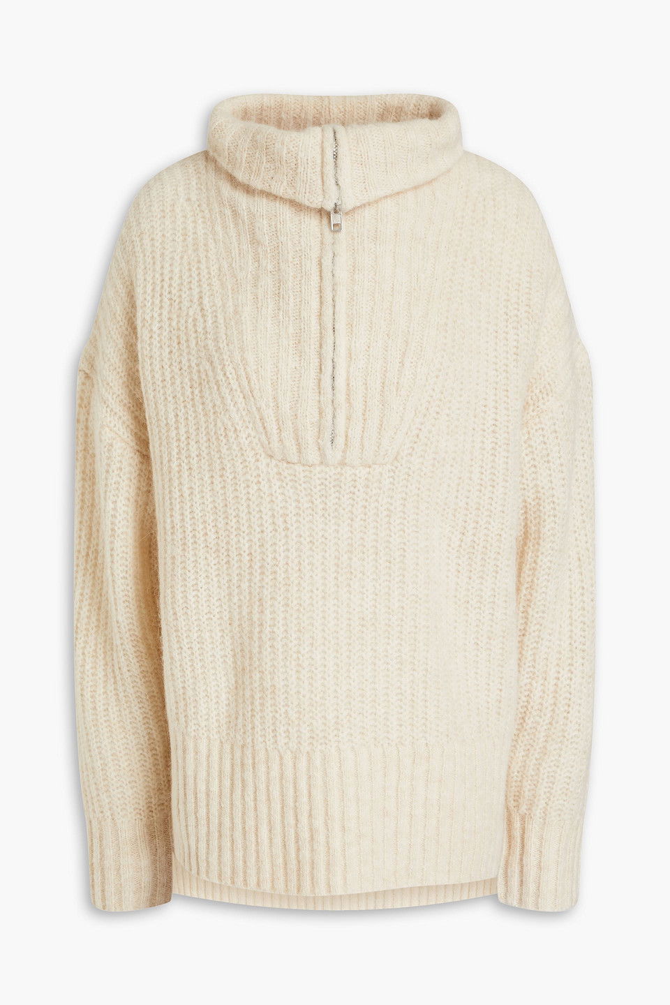 Alpaca Wool Cream Zip Front Sweater San Miguel Alpaca Hoodie